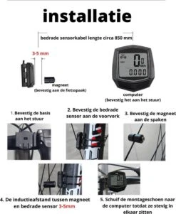 Pleasant Life Kilometerteller Fiets - Waterdicht - Digitale LCD - Bedraad - Fiets Accesoires - Mountainbike - Wielrennen - -Fietsenwinkel 985x1200 3